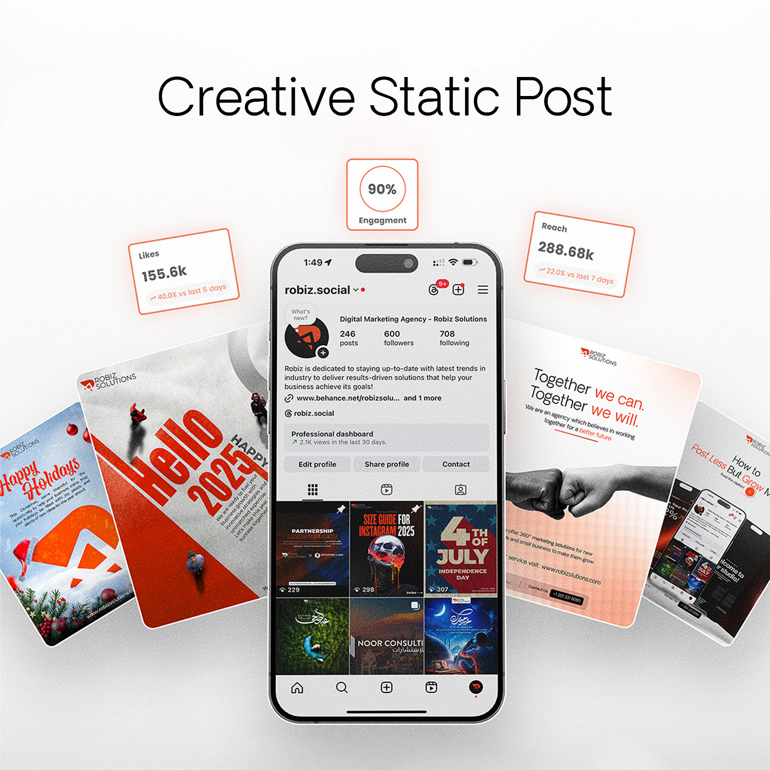 Static Social Media Post Designs | Robiz Solutions
